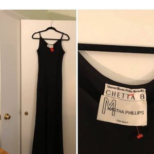 Black Sequined Evening Gown.